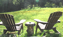 Relaxing muskoka chair
