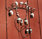 Welcome Sign at the B and B