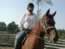 Jackie riding a horse